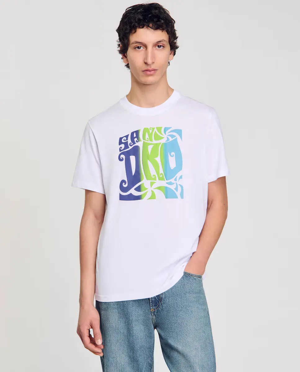 Мужская футболка из хлопка с волнистым принтом Sandro, цвет Crudo
Мужская футболка из хлопка с волнистым принтом Sandro, цвет Crudo