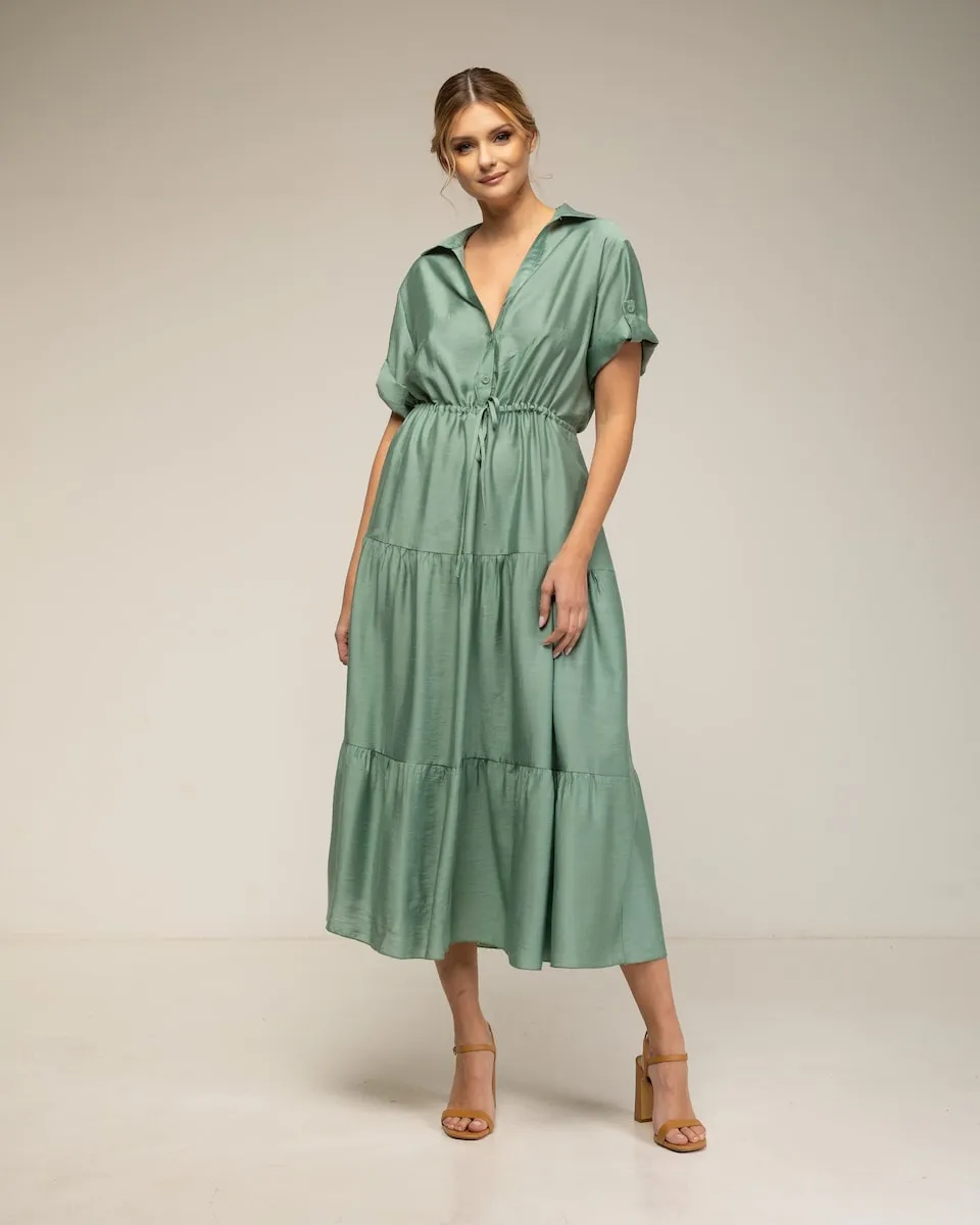 Платье полуприлегающее с регулируемой талией Tantra, зеленый
Платье полуприлегающее с регулируемой талией Tantra, зеленый