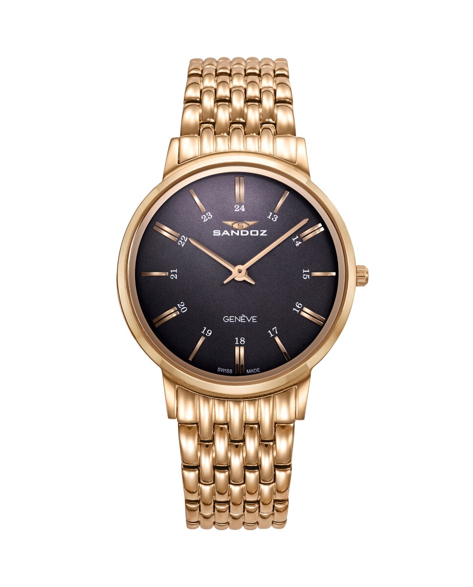 Элегантные мужские часы с тремя стрелками из золотой стали Sandoz, золотой
Элегантные мужские часы с тремя стрелками из золотой стали Sandoz, золотой