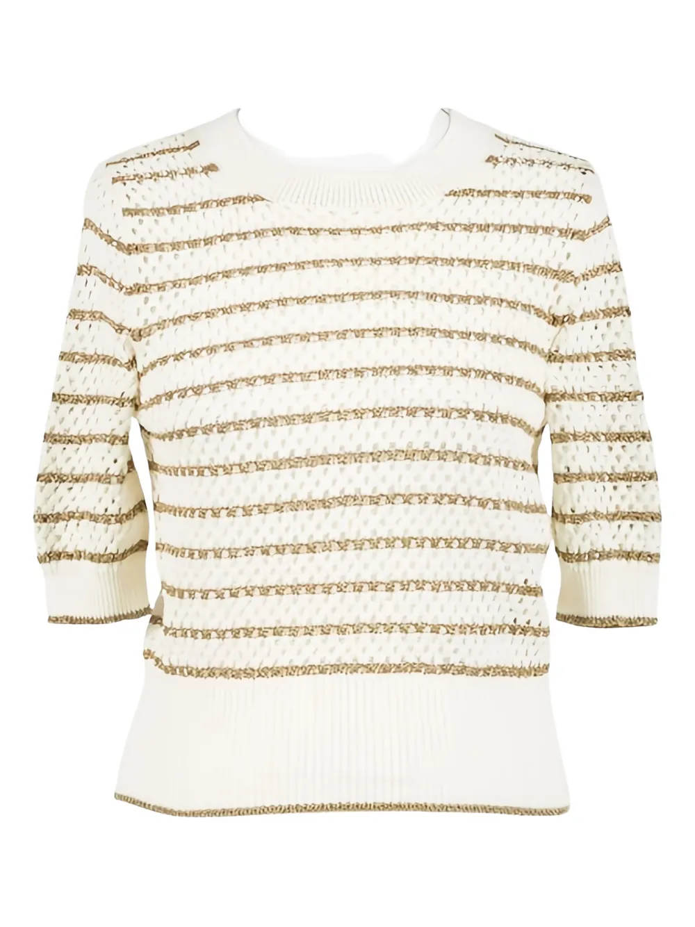 Полосатый трикотаж Twinset, белый
Полосатый трикотаж Twinset, белый