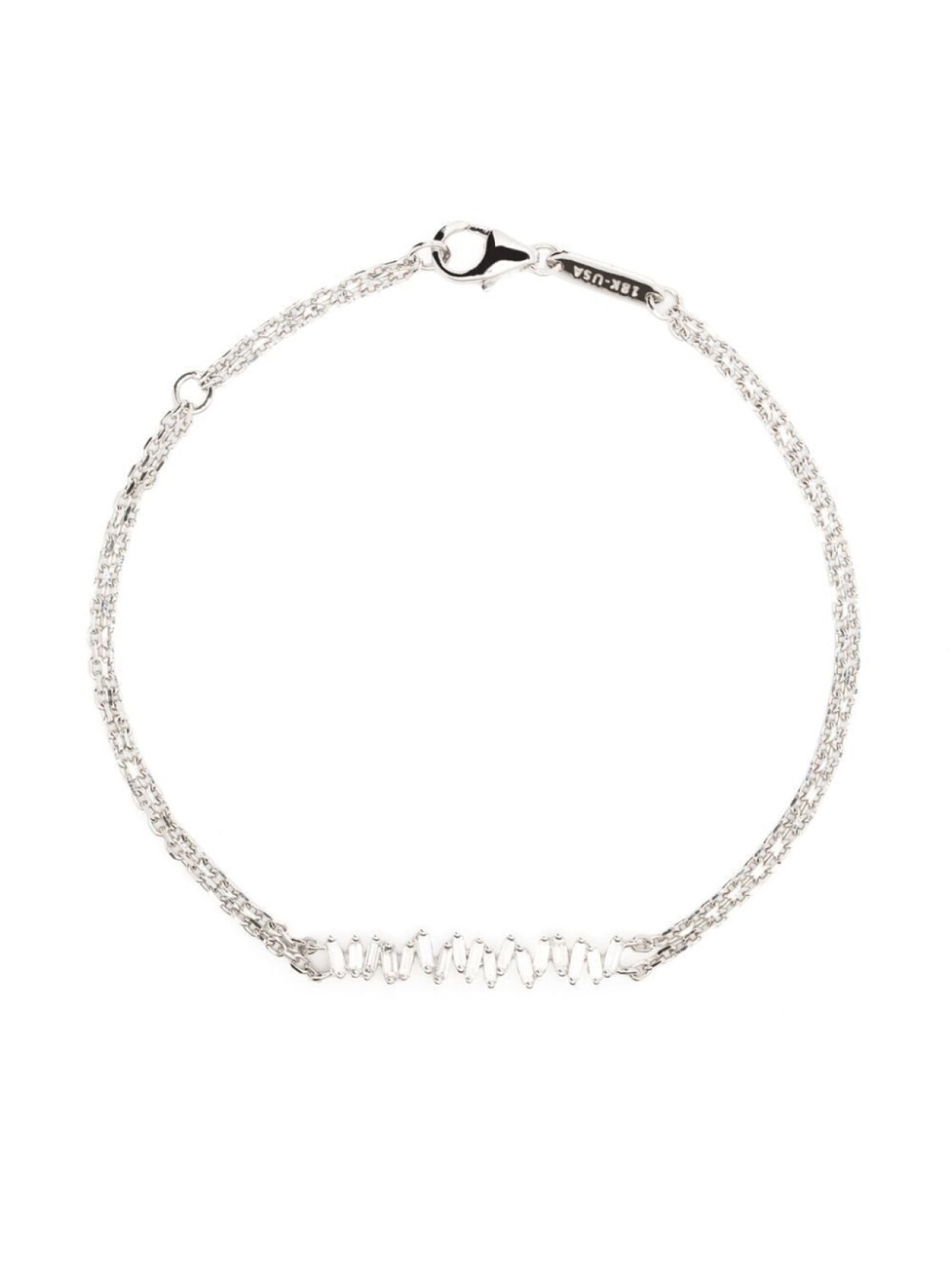 Браслет из белого золота с бриллиантами Suzanne Kalan, серебряный
Браслет из белого золота с бриллиантами Suzanne Kalan, серебряный