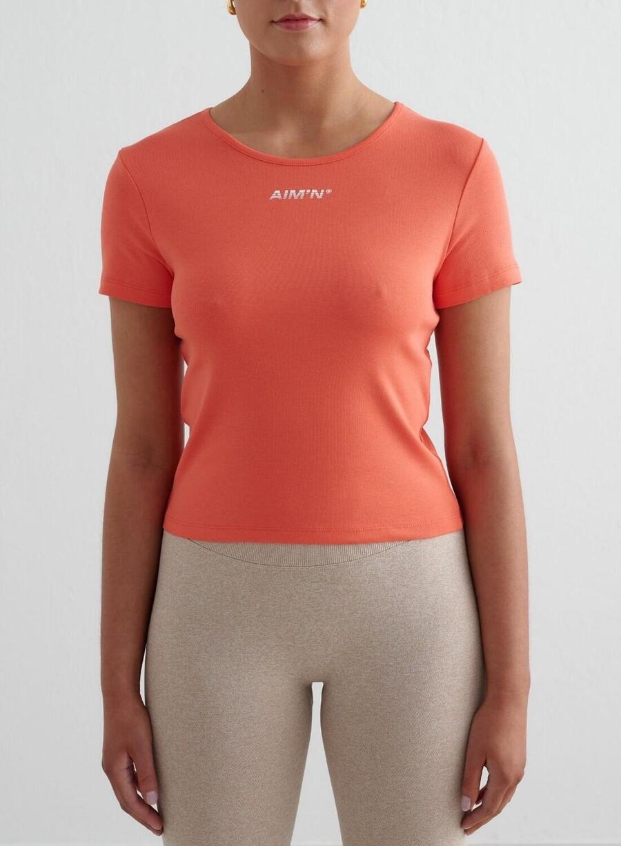 AIM'N Женская эластичная влагоотводящая футболка, оранжевая
AIM'N Женская эластичная влагоотводящая футболка, оранжевая