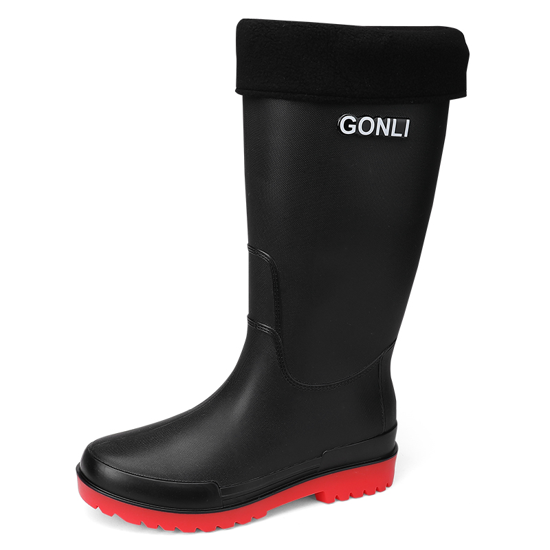 LONGYING Мужские дождевые сапоги черно-красные, цвет Black Red
LONGYING Мужские дождевые сапоги черно-красные, цвет Black Red