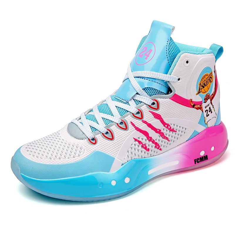 Противоскользящие и дышащие детские баскетбольные кроссовки для подростков FCMM, белый/синий/розовый
Противоскользящие и дышащие детские баскетбольные кроссовки для подростков FCMM, белый/синий/розовый
