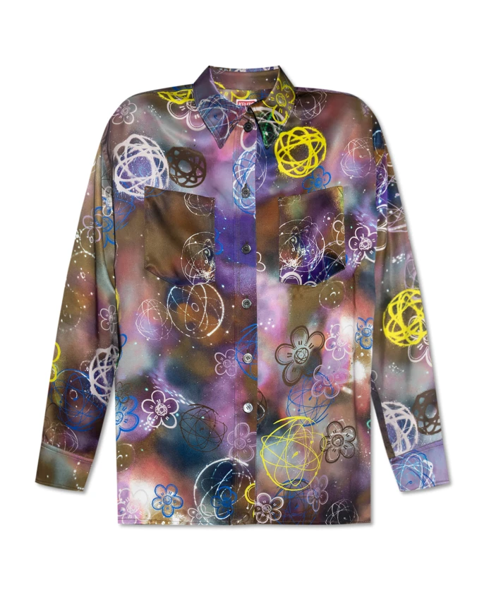 Шелковая рубашка Kenzo, мультиколор
Шелковая рубашка Kenzo, мультиколор