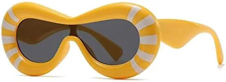 Ретро-солнцезащитные очки конфетных цветов для женщин, овальные линзы, защита от УФ-излучения UV400, для мужчин, желто-розовые солнцезащитные очки MTZJH, Yellow
Ретро-солнцезащитные очки конфетных цветов для женщин, овальные линзы, защита от УФ-излучения UV400, для мужчин, желто-розовые солнцезащитные очки MTZJH, Yellow