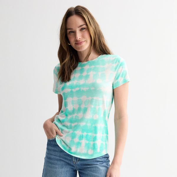 Миниатюрная повседневная футболка с короткими рукавами и круглым вырезом Sonoma Goods For Life, цвет teal shabori dye
Миниатюрная повседневная футболка с короткими рукавами и круглым вырезом Sonoma Goods For Life, цвет teal shabori dye