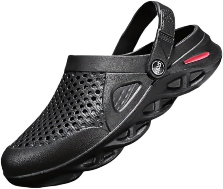 Мужские сабо однотонного цвета из EVA - дышащие, противоскользящие повседневные туфли, прочные водостойкие сабо для пляжа, для активного отдыха и повседневной носки Clolinde, черный
Мужские сабо однотонного цвета из EVA - дышащие, противоскользящие повседневные туфли, прочные водостойкие сабо для пляжа, для активного отдыха и повседневной носки Clolinde, черный
