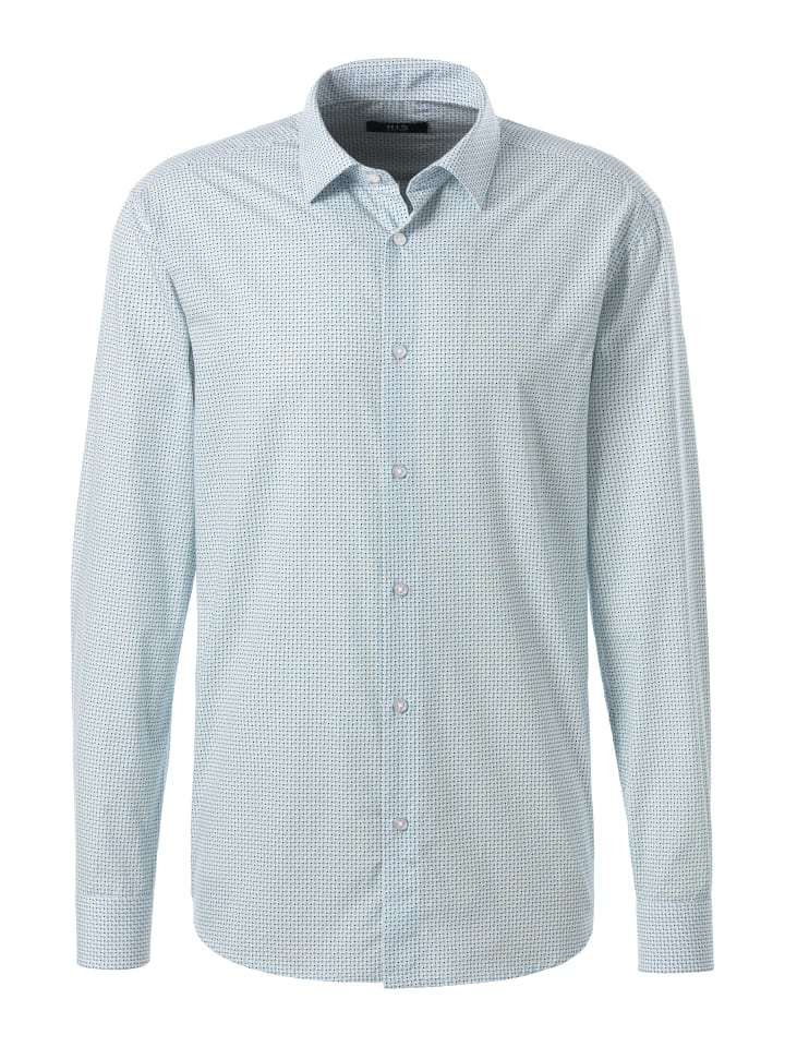 Рубашка с длинными рукавами в бело-голубой принт H.I.S
Рубашка с длинными рукавами в бело-голубой принт H.I.S