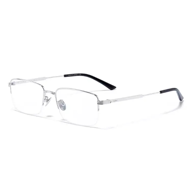 Cartier Титановая прямоугольная оправа для очков унисекс серебристая, Silver
Cartier Титановая прямоугольная оправа для очков унисекс серебристая, Silver