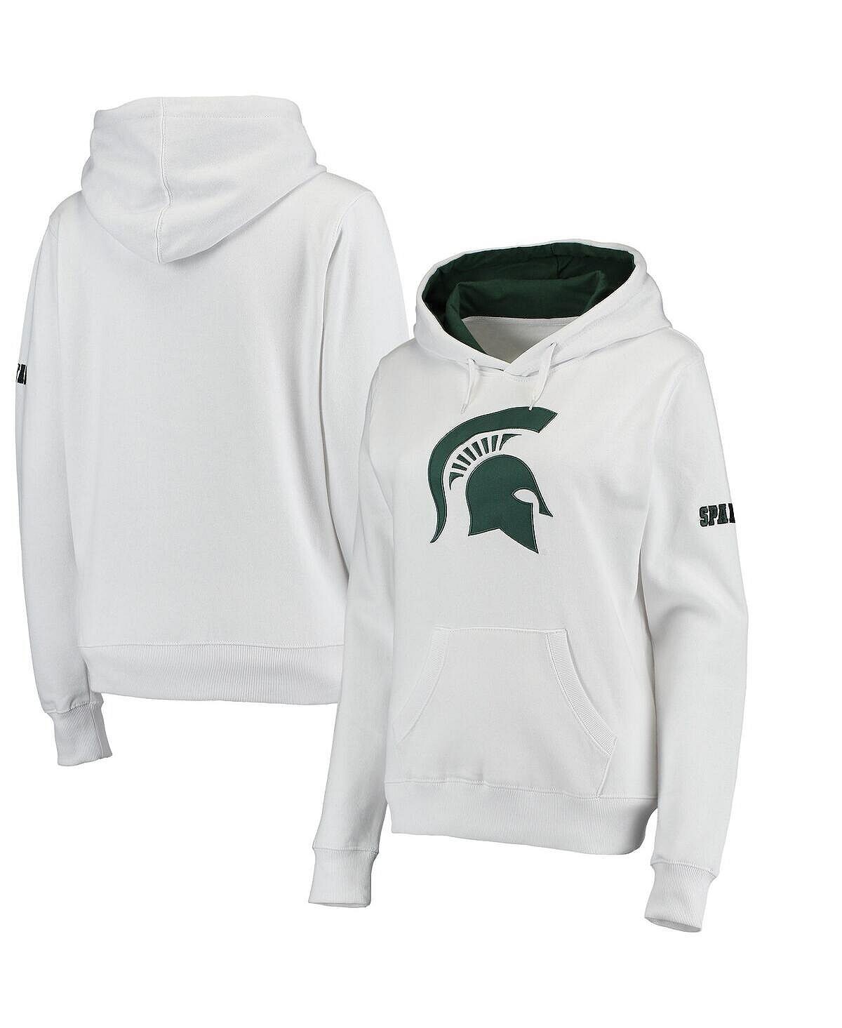 Белый женский пуловер с большим логотипом Michigan State Spartans Stadium Athletic, белый
Белый женский пуловер с большим логотипом Michigan State Spartans Stadium Athletic, белый