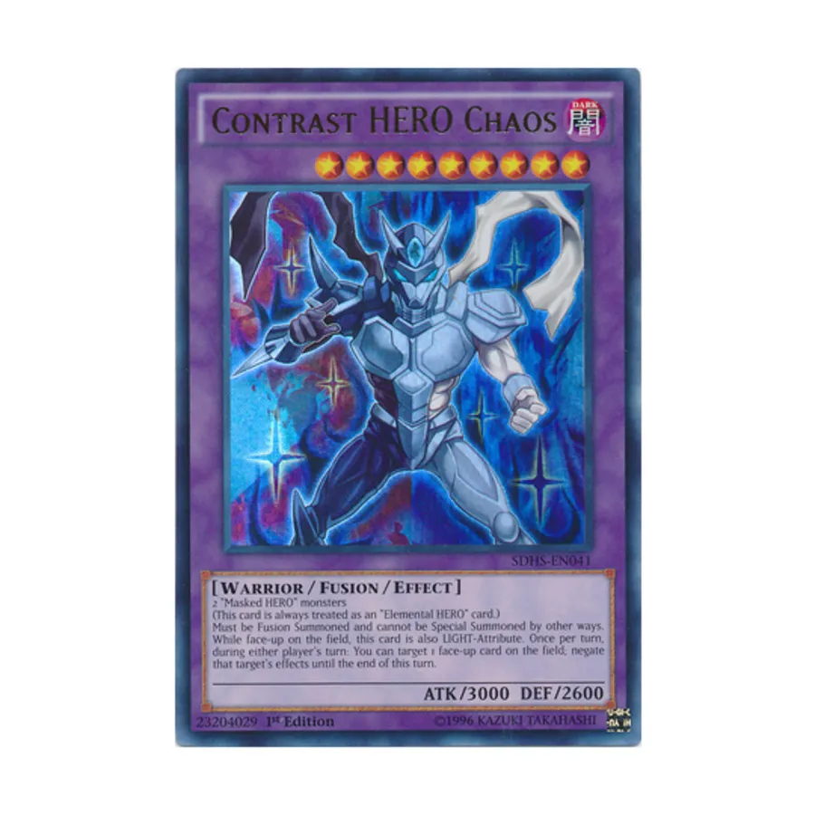 CCG Контрастный ГЕРОЙ Хаоса (очень редкий), Yu-Gi-Oh - Structure Deck - Hero Strike - Singles 
CCG Контрастный ГЕРОЙ Хаоса (очень редкий), Yu-Gi-Oh - Structure Deck - Hero Strike - Singles