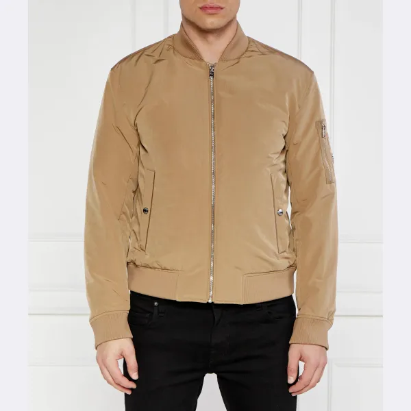 Бомбер стандартного кроя Boss, коричневый 
Бомбер стандартного кроя Boss, коричневый