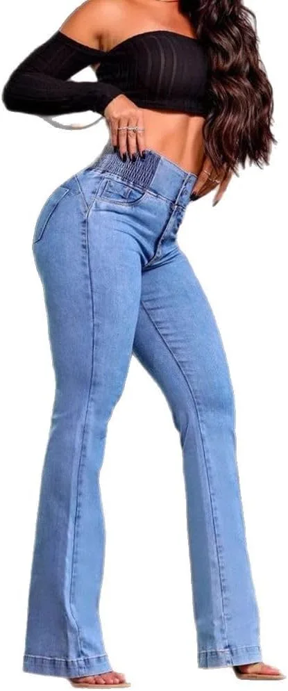 Джинсы с высокой талией и расклешенными штанинами, эластичный пояс, темно-синий деним ARosiaTang
Джинсы с высокой талией и расклешенными штанинами, эластичный пояс, темно-синий деним ARosiaTang