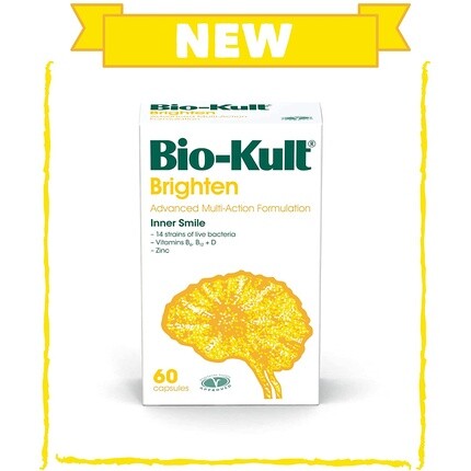 Bio-Kult Brighten с 14 штаммами живых бактерий, витаминами B6, B12, D, цинком и магнием, 60 капсул
Bio-Kult Brighten с 14 штаммами живых бактерий, витаминами B6, B12, D, цинком и магнием, 60 капсул