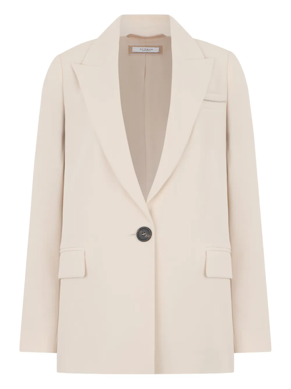 Однобортный пиджак на пуговицах Peserico, нейтральный
Однобортный пиджак на пуговицах Peserico, нейтральный