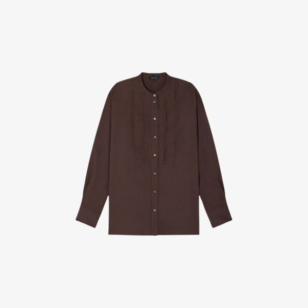 Блузка Soeur Eleanore из хлопка с плиссировкой спереди, коричневый
Блузка Soeur Eleanore из хлопка с плиссировкой спереди, коричневый