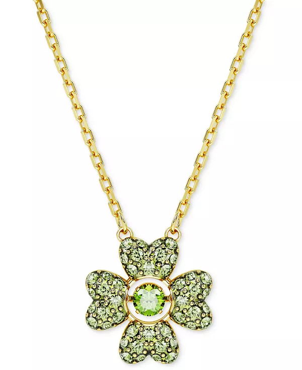 Ожерелье с подвеской в виде клевера из золотистого кристалла, 15 дюймов + удлинитель 2-3/4 дюйма Swarovski, green
Ожерелье с подвеской в виде клевера из золотистого кристалла, 15 дюймов + удлинитель 2-3/4 дюйма Swarovski, green