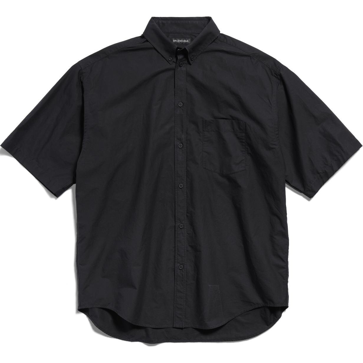 Рубашка мужская черная Balenciaga, черный
Рубашка мужская черная Balenciaga, черный