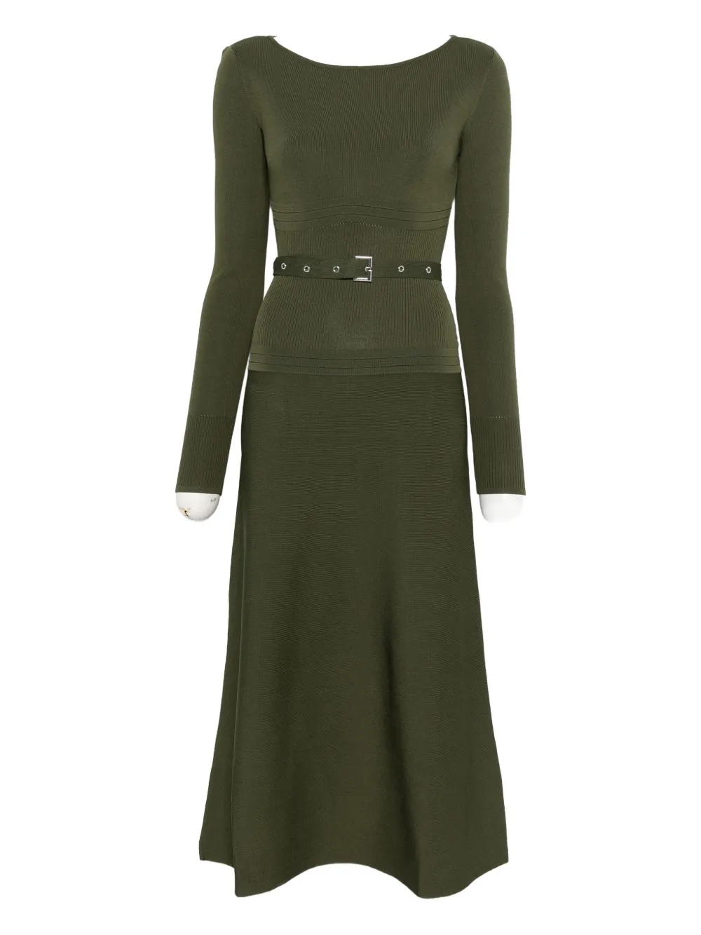 Платье из ребристой вязки с поясом Patrizia Pepe, зеленый
Платье из ребристой вязки с поясом Patrizia Pepe, зеленый