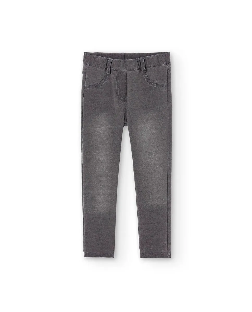 Детские джинсы-леггинсы с задними карманами и шлевками на поясе Boboli, серый
Детские джинсы-леггинсы с задними карманами и шлевками на поясе Boboli, серый