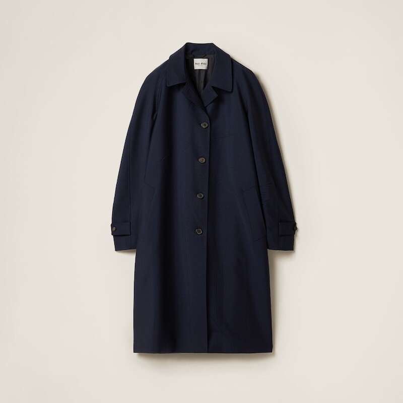 Прямое пальто из кид-мохера Miu Miu, синий
Прямое пальто из кид-мохера Miu Miu, синий