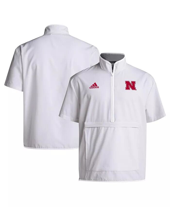 Мужская белая куртка Nebraska Huskers Coaches Sideline с коротким рукавом и полумолнией adidas
Мужская белая куртка Nebraska Huskers Coaches Sideline с коротким рукавом и полумолнией adidas