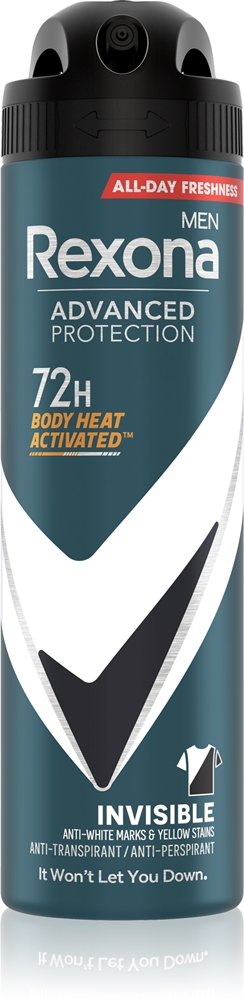 Антиперспирант для мужчин с улучшенной защитой, не оставляющий белых и желтых пятен в течение 72 часов. Rexona, vyrams invisible 150 мл
Антиперспирант для мужчин с улучшенной защитой, не оставляющий белых и желтых пятен в течение 72 часов. Rexona, vyrams invisible 150 мл