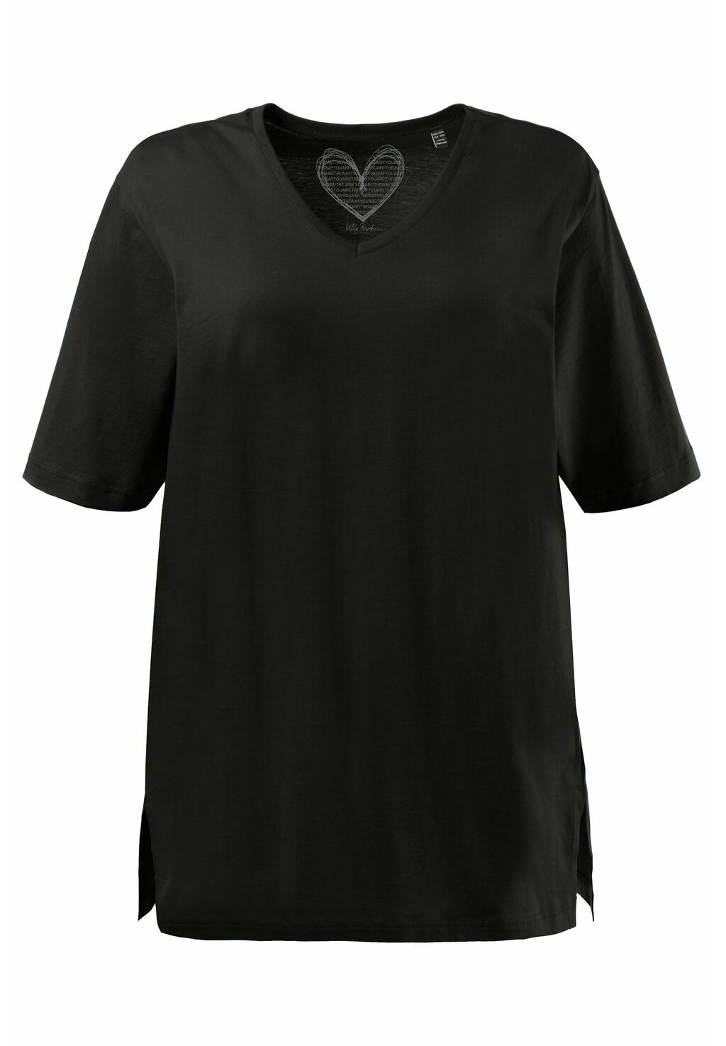 Базовая футболка RELAXED FIT Ulla Popken, черный 
Базовая футболка RELAXED FIT Ulla Popken, черный