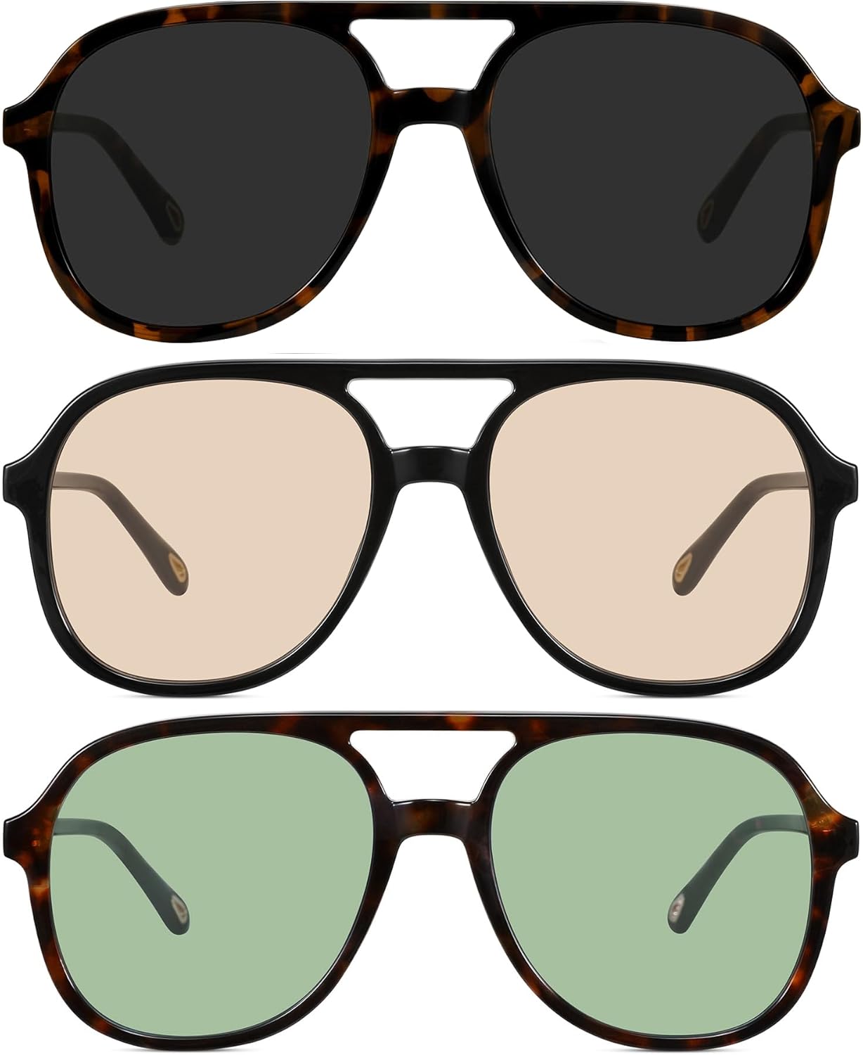 Солнцезащитные очки-авиаторы MEETSUN в стиле ретро, большие, для женщин и мужчин, модные, в стиле 70-х и 80-х, квадратные, 3 штуки, защита от ультрафиолета UV400, 3pack(tortoise/Grey+ Tortoise/Light Green+ Black/Light Brown)
Солнцезащитные очки-авиаторы MEETSUN в стиле ретро, большие, для женщин и мужчин, модные, в стиле 70-х и 80-х, квадратные, 3 штуки, защита от ультрафиолета UV400, 3pack(tortoise/Grey+ Tortoise/Light Green+ Black/Light Brown)