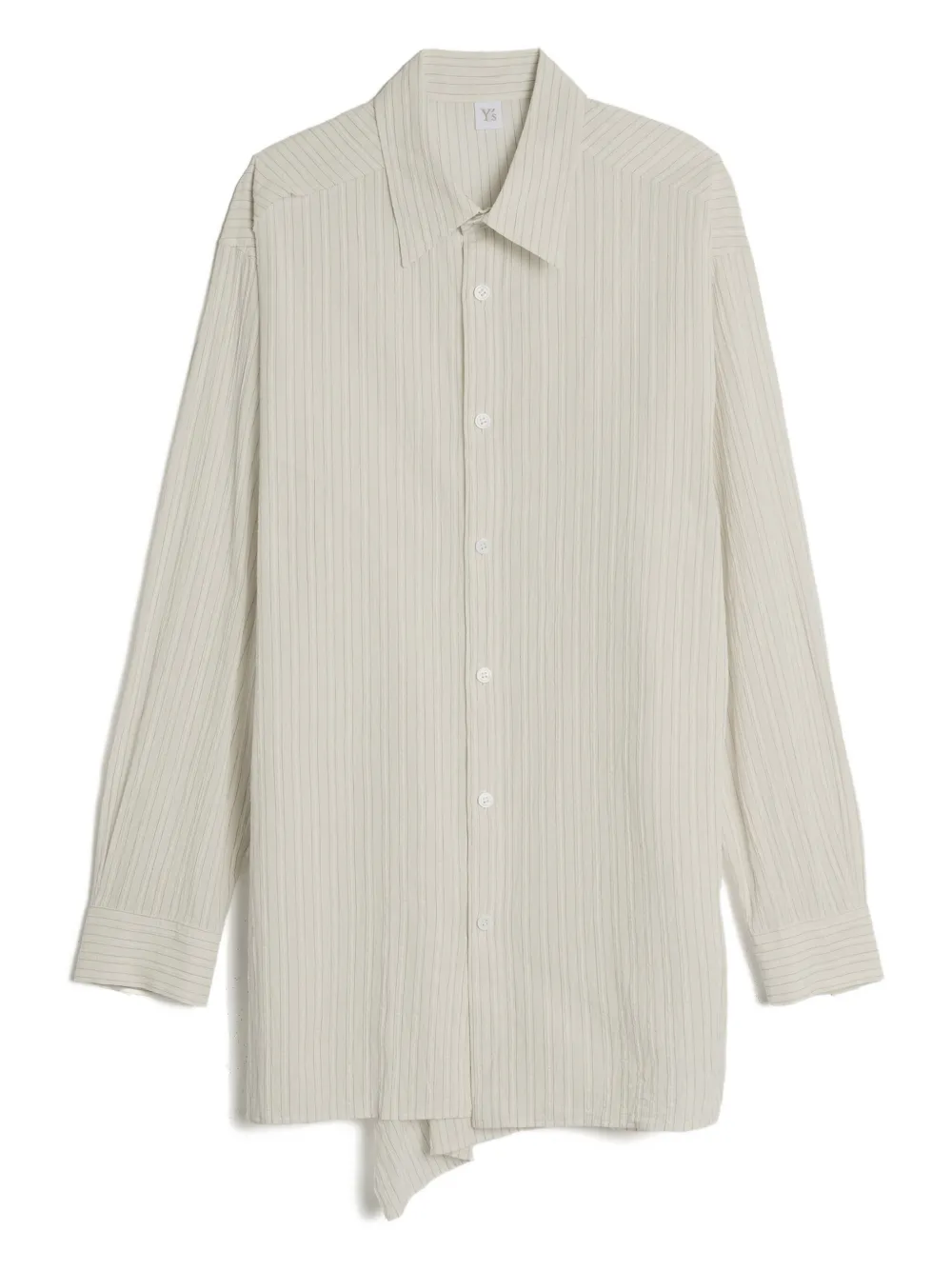 Асимметричная рубашка в тонкую полоску Y's, нейтральный
Асимметричная рубашка в тонкую полоску Y's, нейтральный