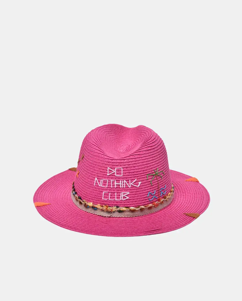 Соломенная шляпа с посланием The hat gang, фуксия
Соломенная шляпа с посланием The hat gang, фуксия