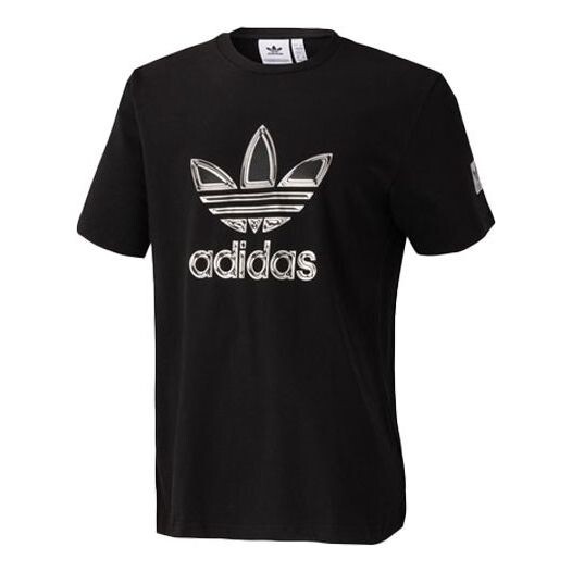 Футболка originals logo printing sports short sleeve tee 'black silver' Adidas, черный
Футболка originals logo printing sports short sleeve tee 'black silver' Adidas, черный
