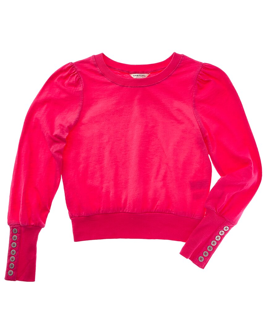 Хабитуальный топ с буфами на рукавах Habitual, розовый 
Хабитуальный топ с буфами на рукавах Habitual, розовый