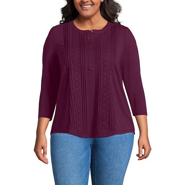 Топ с 3/4 рукавом и декоративными пуговицами спереди Plus size Lands' End, Vivid Plum
Топ с 3/4 рукавом и декоративными пуговицами спереди Plus size Lands' End, Vivid Plum