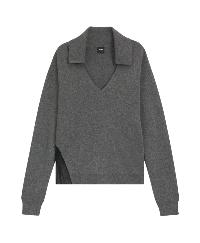 Свитер оверсайз Meleret с V-образным вырезом Hugo, серый
Свитер оверсайз Meleret с V-образным вырезом Hugo, серый