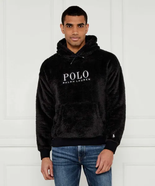 Флисовая толстовка с логотипом на флисе Regular fit Polo Ralph Lauren, черный 
Флисовая толстовка с логотипом на флисе Regular fit Polo Ralph Lauren, черный