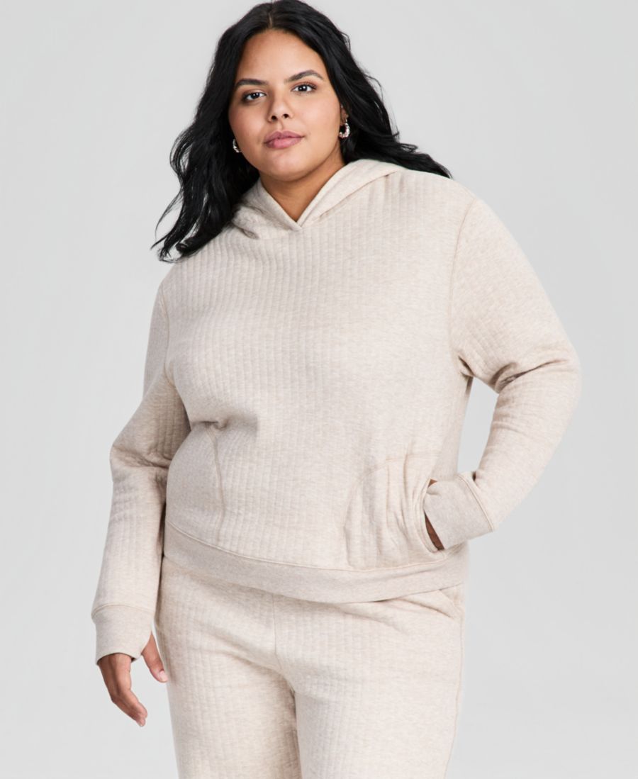 Стильная стеганая домашняя толстовка с капюшоном большого размера And Now This, Heather Fawn
Стильная стеганая домашняя толстовка с капюшоном большого размера And Now This, Heather Fawn