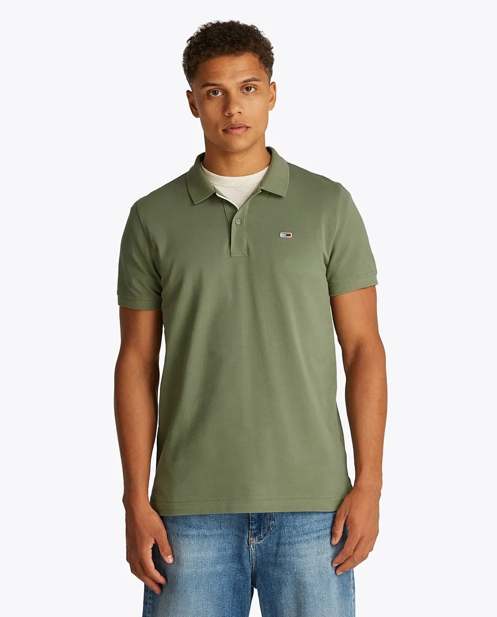 Мужская рубашка-поло облегающего кроя с короткими рукавами Tommy Jeans, темно-зеленый
Мужская рубашка-поло облегающего кроя с короткими рукавами Tommy Jeans, темно-зеленый