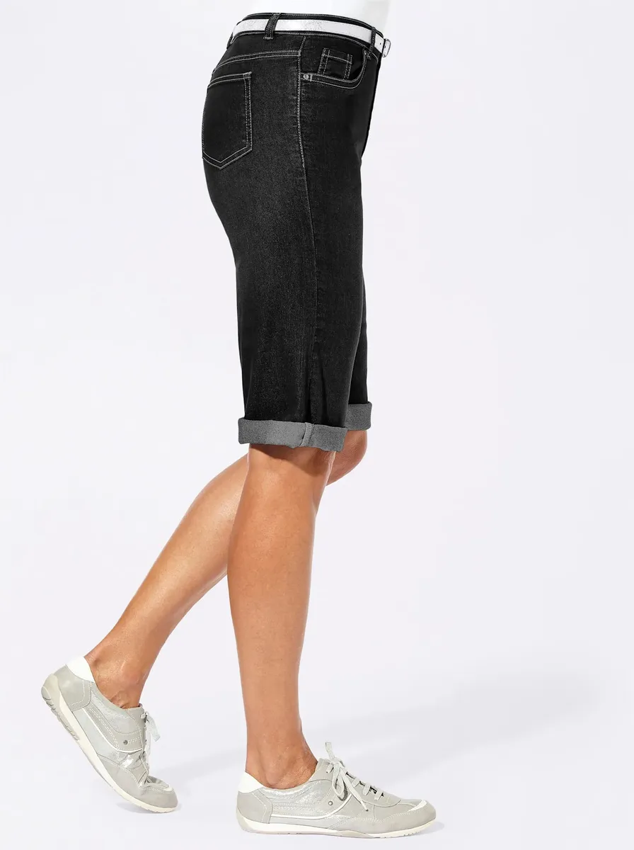 Casual Looks Джинсы-бермуды (1 шт.), черный 
Casual Looks Джинсы-бермуды (1 шт.), черный