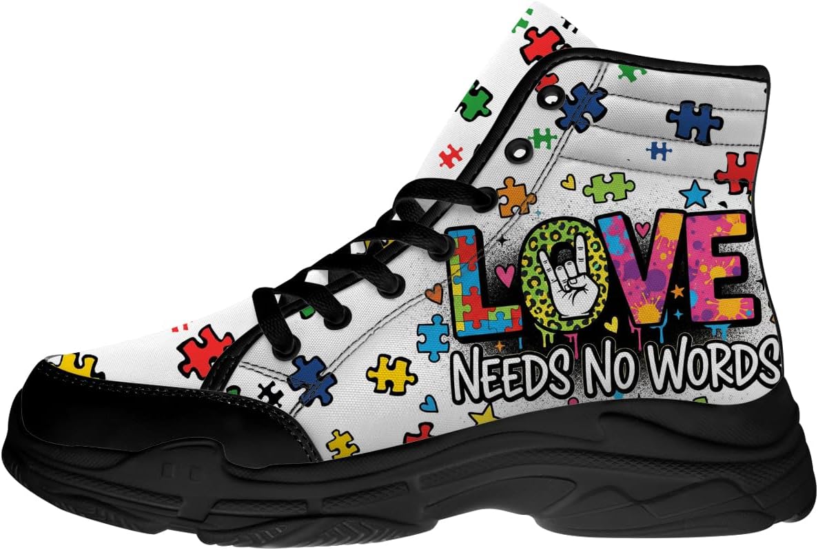 Кеды на высокой подошве для женщин и мужчин с аутизмом, тканевые туфли на шнуровке на платформе, подарки для нее и для него Generic, белый
Кеды на высокой подошве для женщин и мужчин с аутизмом, тканевые туфли на шнуровке на платформе, подарки для нее и для него Generic, белый