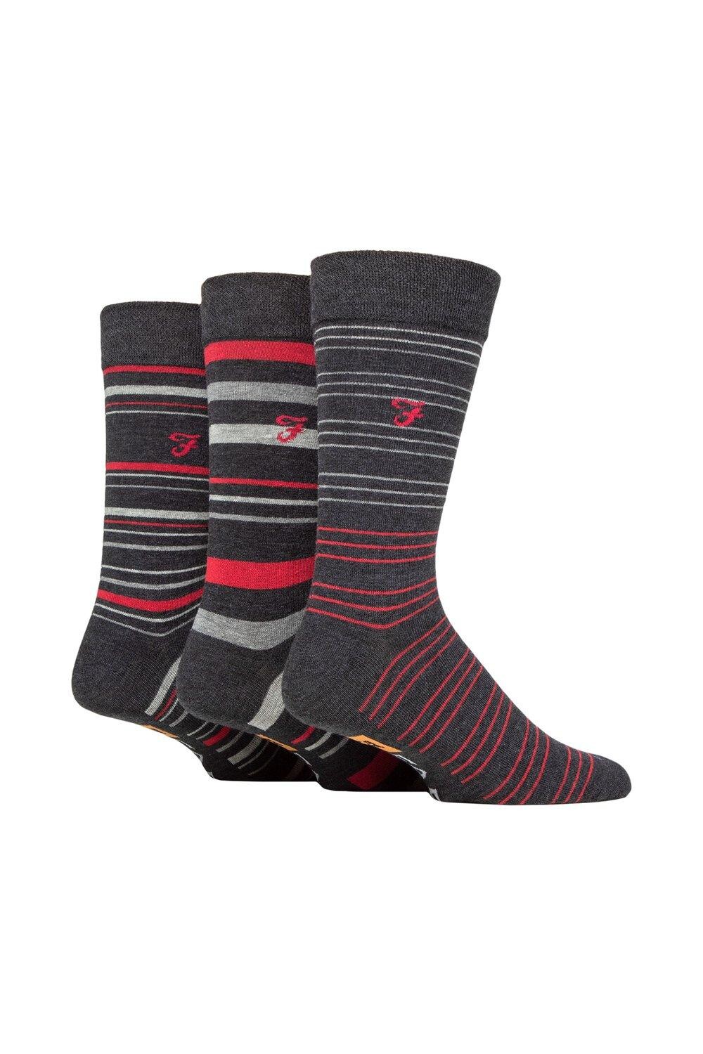 Мужские 3 пары хлопковых носков Farah Argyle с рисунком и полосками, серый
Мужские 3 пары хлопковых носков Farah Argyle с рисунком и полосками, серый