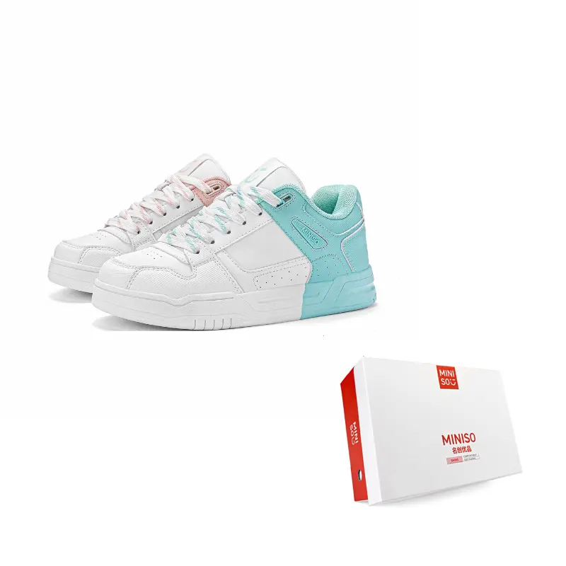 MINISO Низкие скейтерские кроссовки унисекс — разноцветные бело-сине-розовые, цвет Mismatched White Blue Pink-Box
MINISO Низкие скейтерские кроссовки унисекс — разноцветные бело-сине-розовые, цвет Mismatched White Blue Pink-Box
