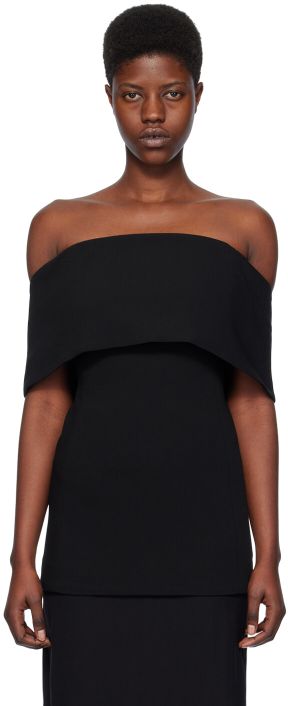 Черный топ с открытыми плечами Toteme
Черный топ с открытыми плечами Toteme