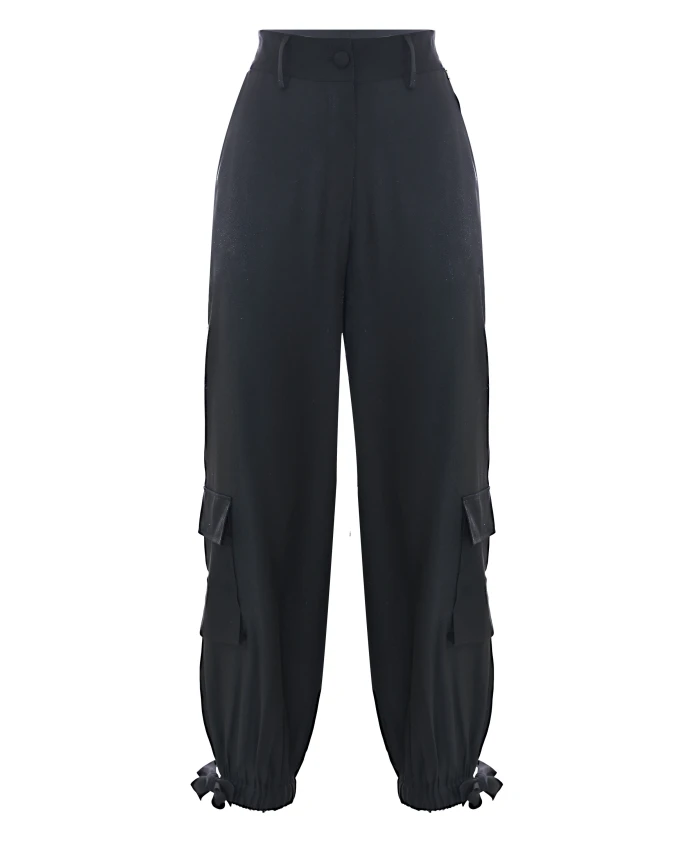 Вискозные брюки с кулиской и карманами. Kocca, черный
Вискозные брюки с кулиской и карманами. Kocca, черный