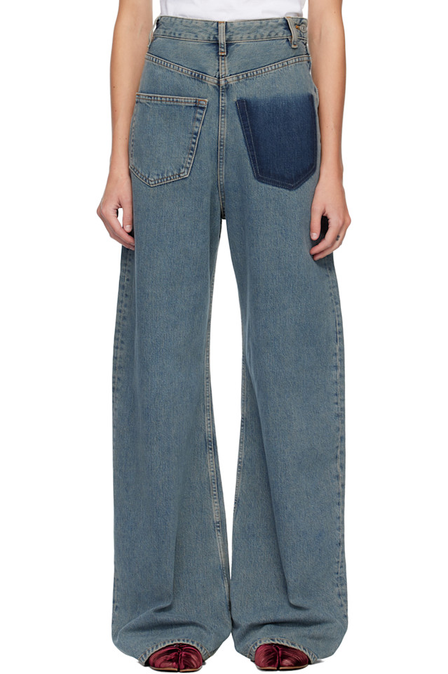 Mm6 Maison Margiela Синие джинсы средней плотности с пятью карманами
Mm6 Maison Margiela Синие джинсы средней плотности с пятью карманами