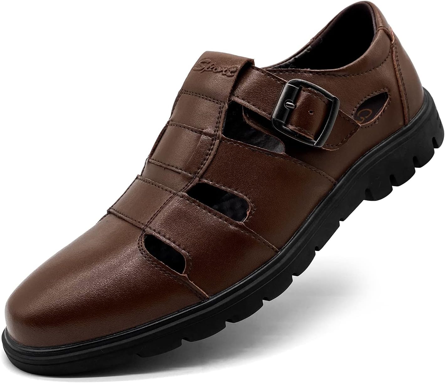 Мужские деловые сандалии CMM с закрытым носком и кожаным ремешком, стильные пляжные сандалии, большой размер, коричневый
Мужские деловые сандалии CMM с закрытым носком и кожаным ремешком, стильные пляжные сандалии, большой размер, коричневый