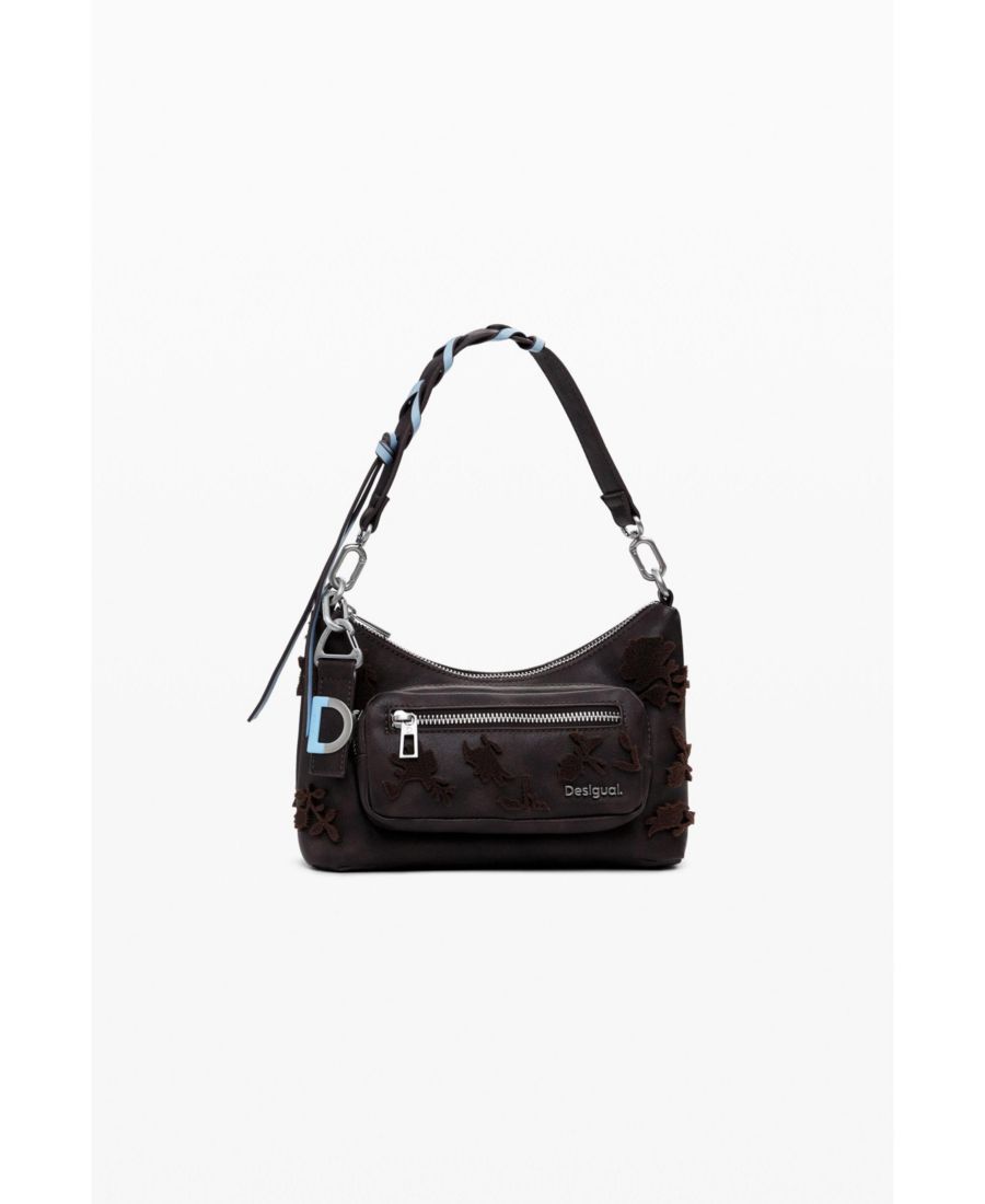 Женская маленькая фактурная сумка через плечо с цветочным узором Desigual, Dark brown
Женская маленькая фактурная сумка через плечо с цветочным узором Desigual, Dark brown