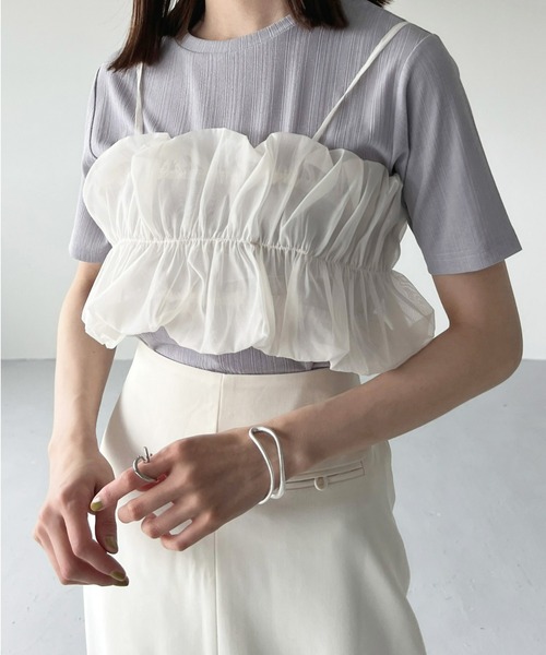 Olu. Футболка прозрачная с ребристым узором Olu, серый
Olu. Футболка прозрачная с ребристым узором Olu, серый