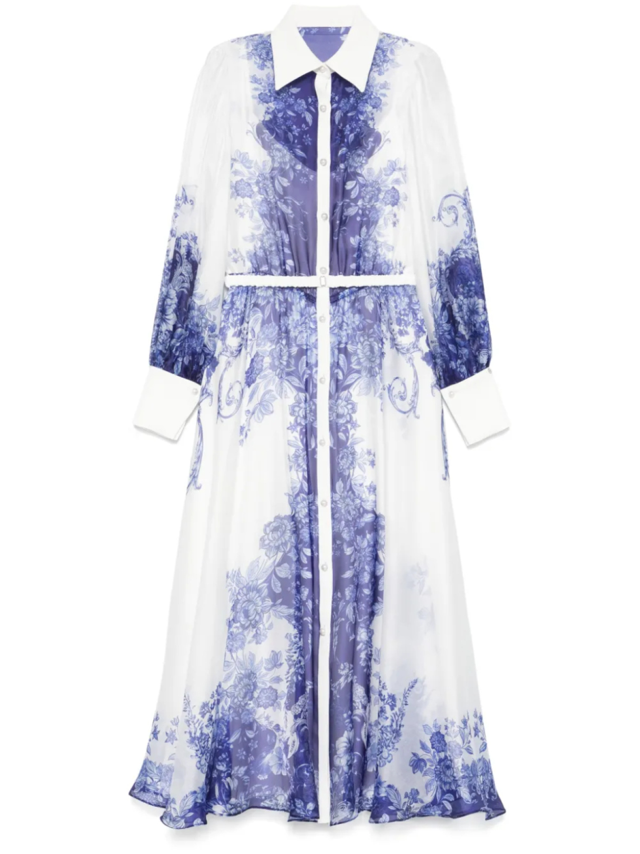 Платье миди с принтом NISSA, белый 
Платье миди с принтом NISSA, белый